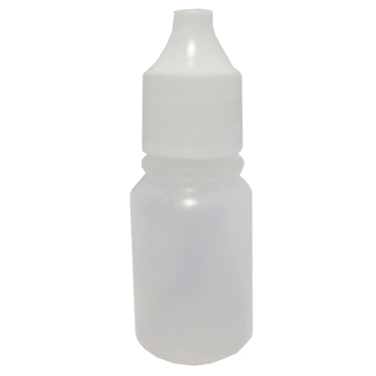 BOTE GOTERO 10 MLS. TRANSP. R-15 INSERTO Y TAPA ESTAND.
