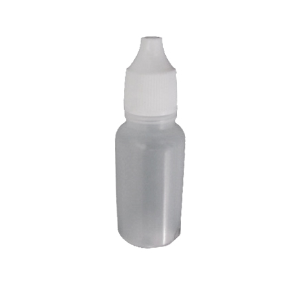 BOTE GOTERO 15 MLS. TRANSP. R-15 INSERTO Y TAPA ESTAND.